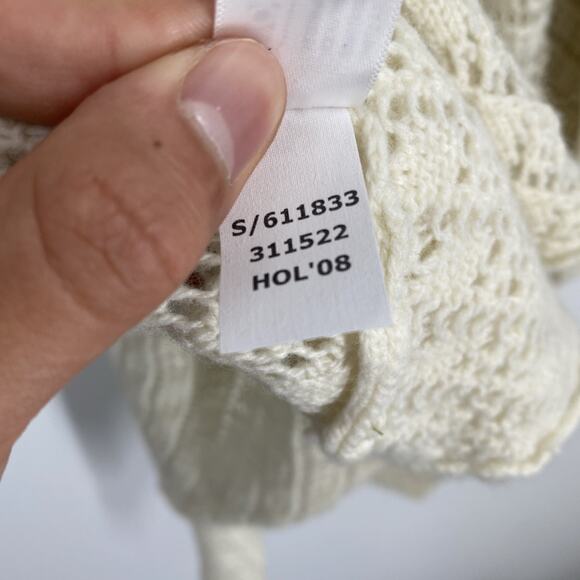 Y2K Old Navy Wrap Crochet Knit Cardigan Women’s Xl/XXL Boho Grunge Western 995 - Picture 9 of 9